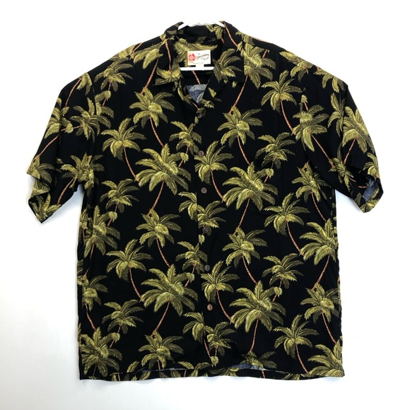 Hilo Hattie "The Hawaiian Original" Mens Shirt XL Vintage‎ Palm Trees Aloha - Picture 1 of 5